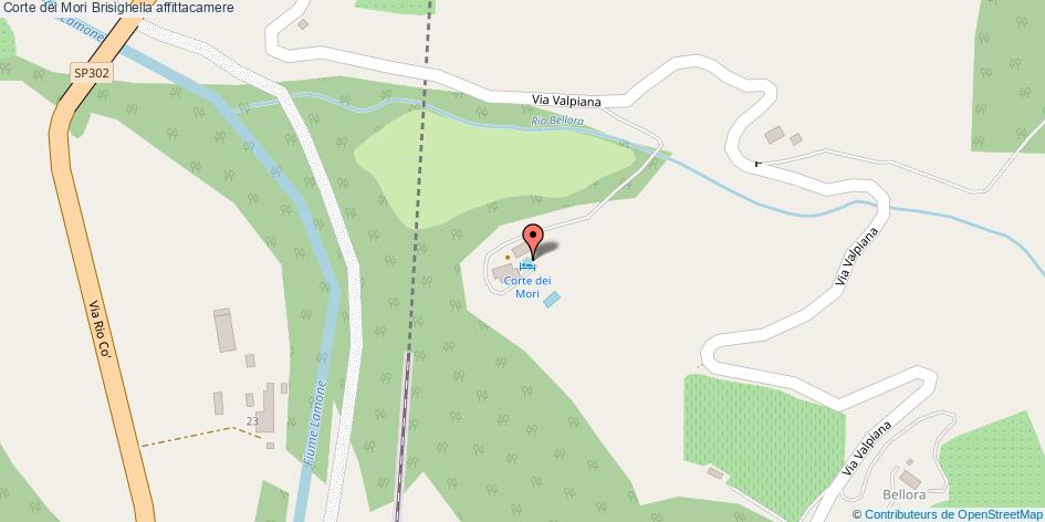 Mappa Corte dei Mori affittacamere Brisighella
