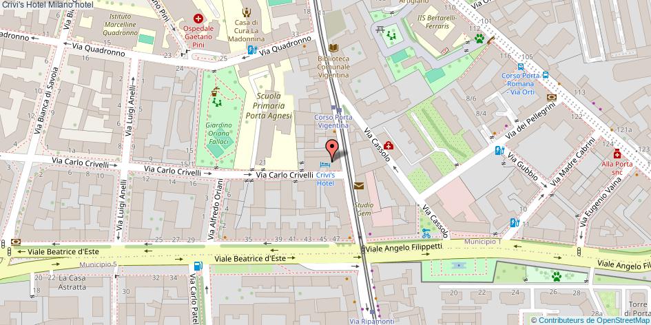 Mappa Crivi's Hotel hotel Milano