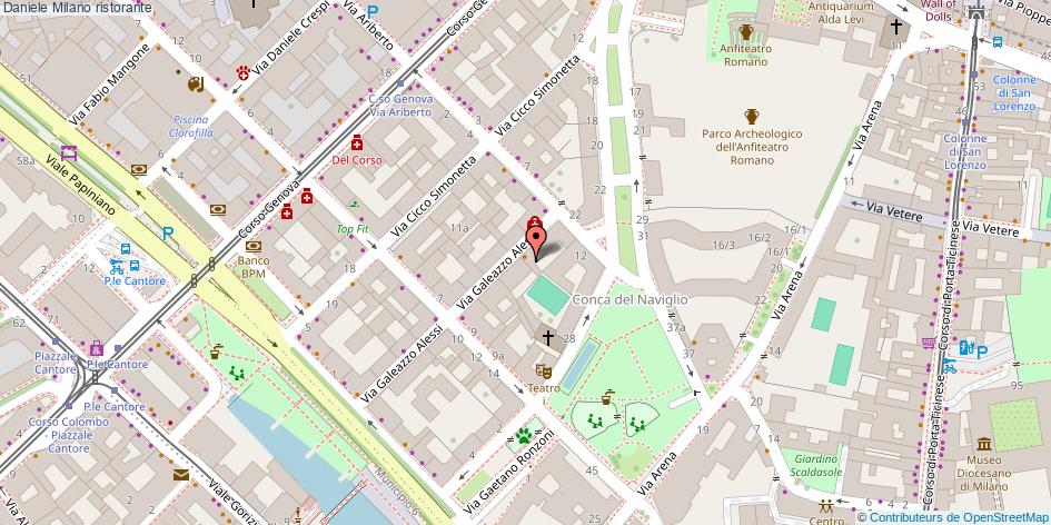Mappa Daniele ristorante Milano