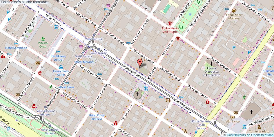 Mappa Delicatessen ristorante Milano