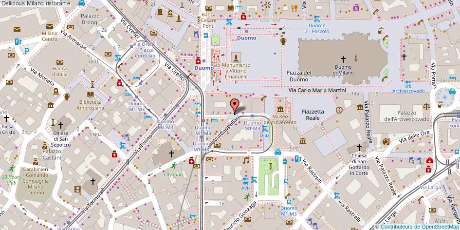 Mappa Delicious ristorante Milano