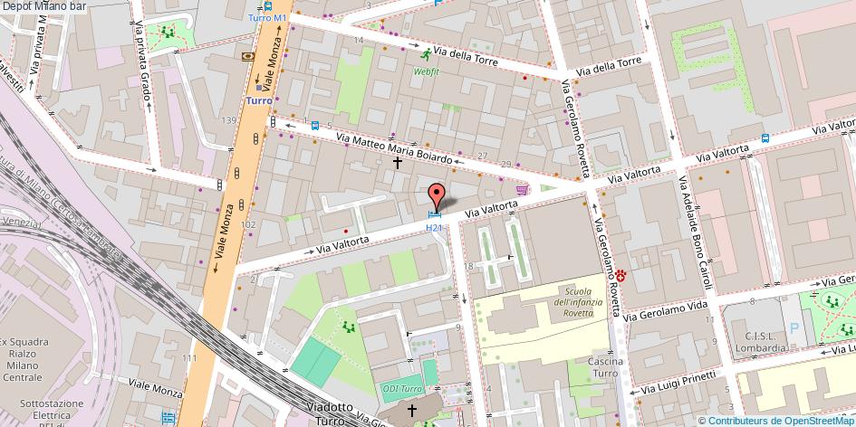 Mappa Depot bar Milano