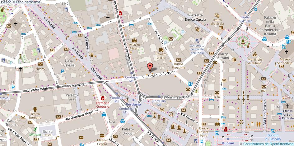 Mappa Desco ristorante Milano