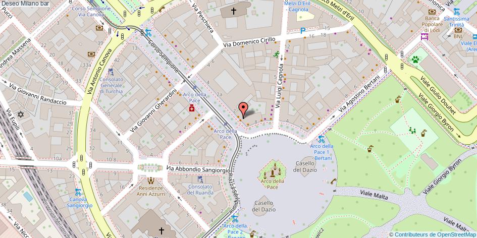 Mappa Deseo bar Milano