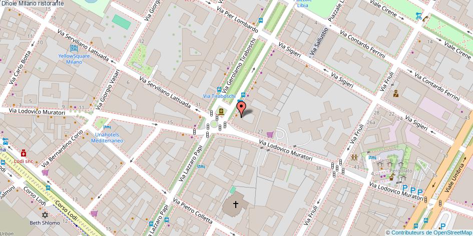 Mappa Dhole ristorante Milano