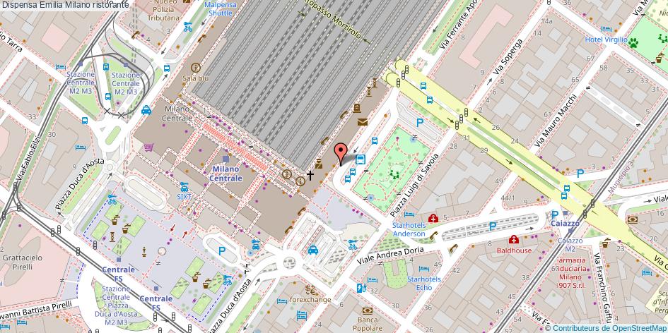 Mappa Dispensa Emilia ristorante Milano