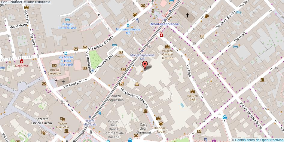 Mappa Don Lisander ristorante Milano