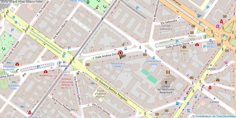 Mappa Doria Grand Hotel hotel Milano