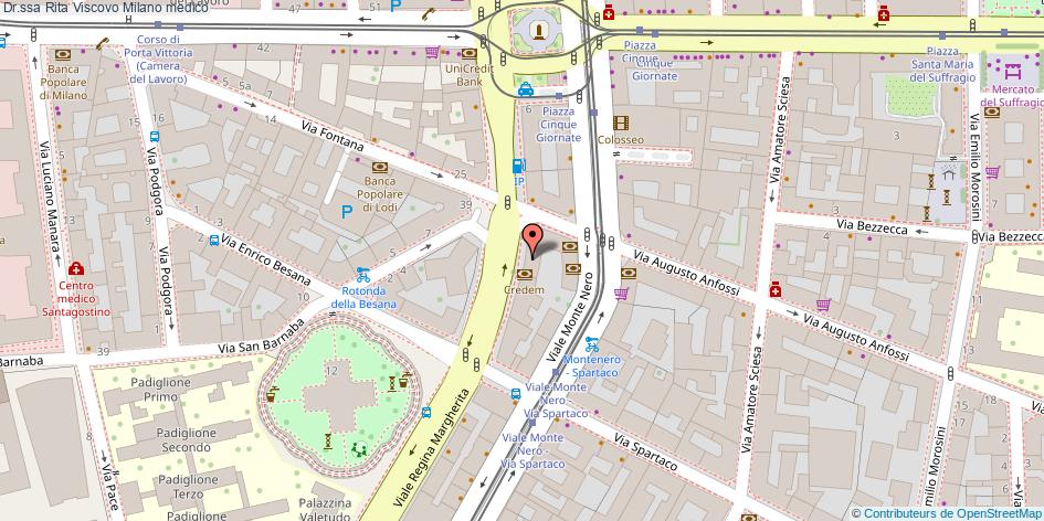 Mappa Dr.ssa Rita Viscovo medico Milano
