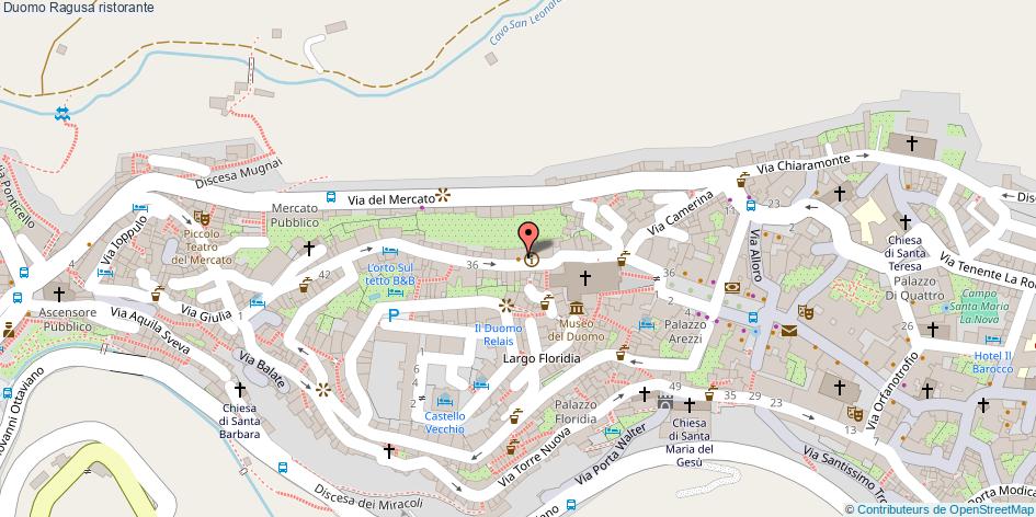Mappa Duomo ristorante Ragusa