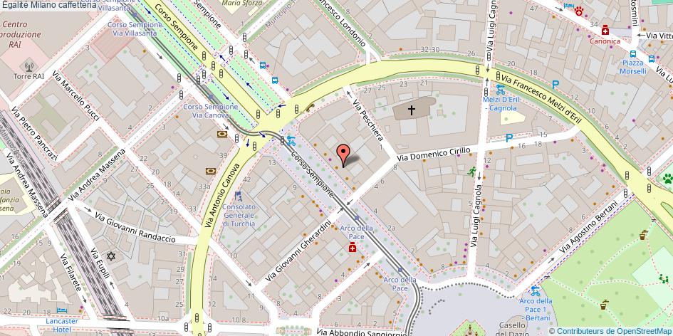 Mappa Égalité caffetteria Milano