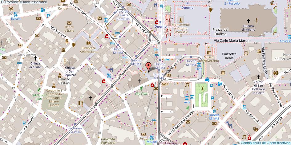 Mappa El Porteno ristorante Milano