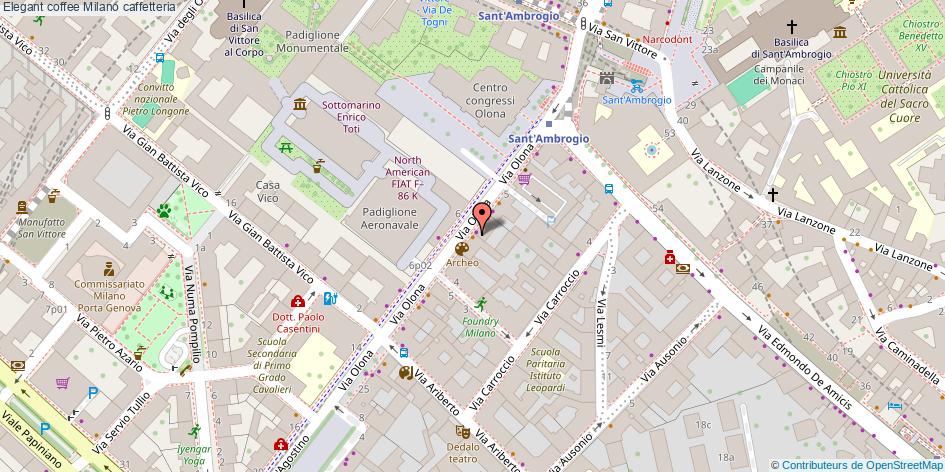 Mappa Elegant coffee caffetteria Milano