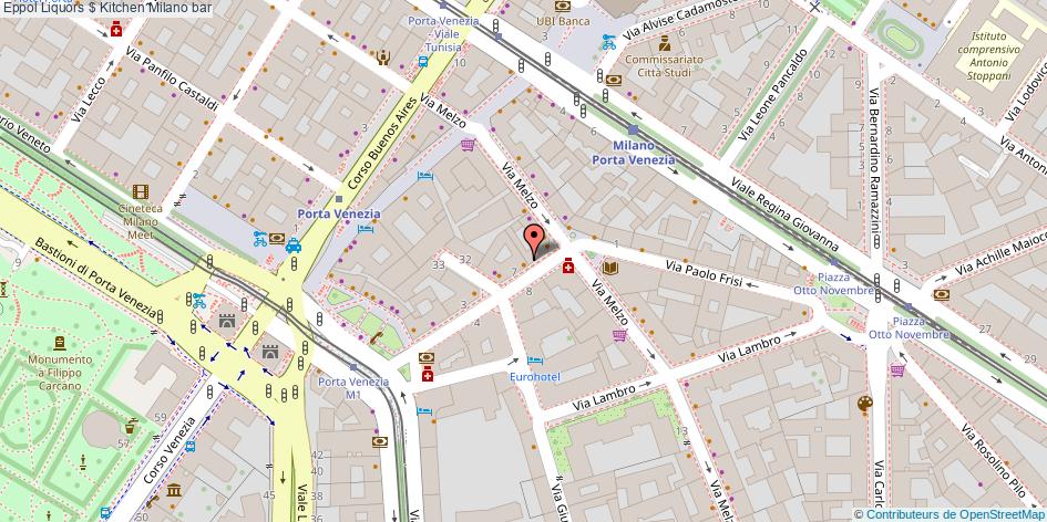 Mappa Eppol Liquors $ Kitchen bar Milano