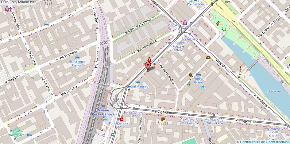 Mappa Euro Jolly bar Milano