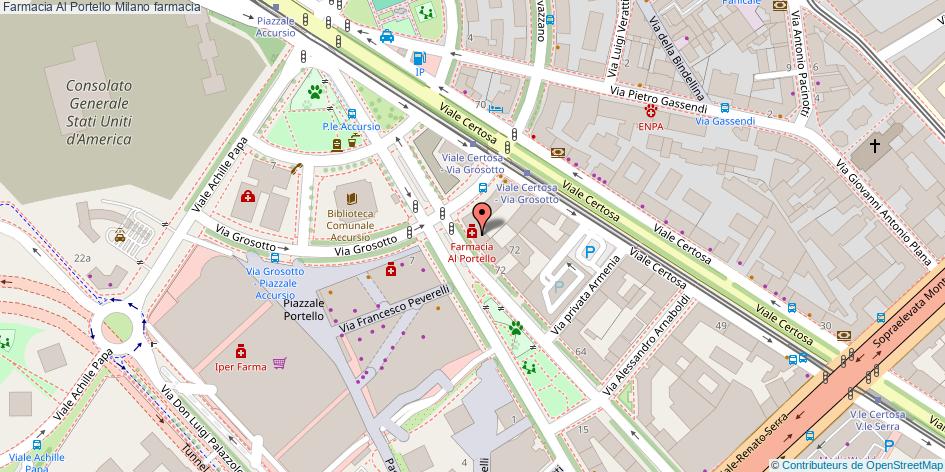 Mappa Farmacia Al Portello farmacia Milano