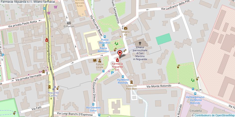 Mappa Farmacia Niguarda s.r.l. farmacia Milano