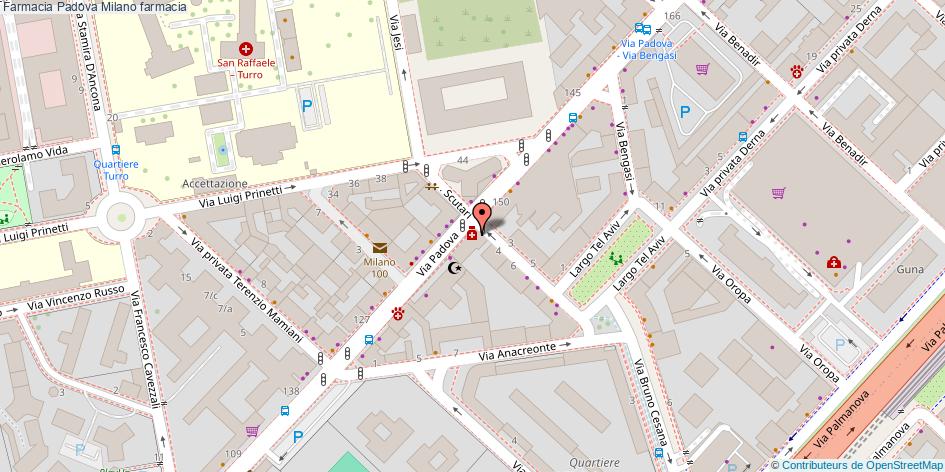 Mappa Farmacia Padova farmacia Milano