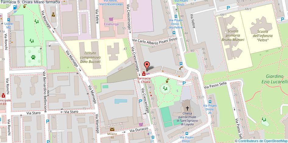 Mappa Farmacia S. Chiara farmacia Milano