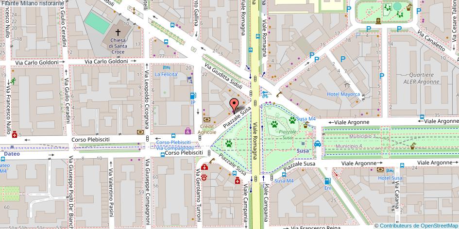 Mappa Filante ristorante Milano