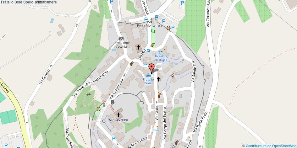 Mappa Fratello Sole affittacamere Spello