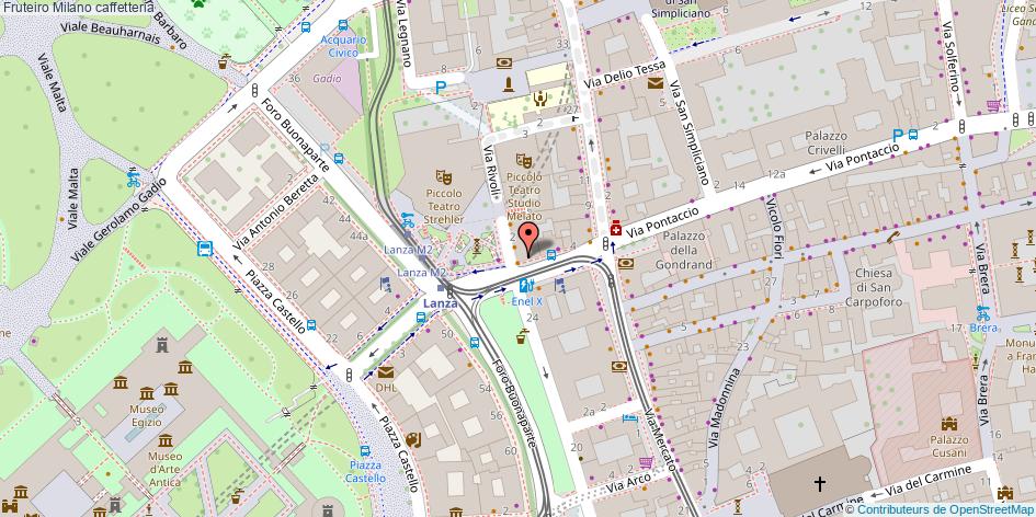Mappa Fruteiro caffetteria Milano
