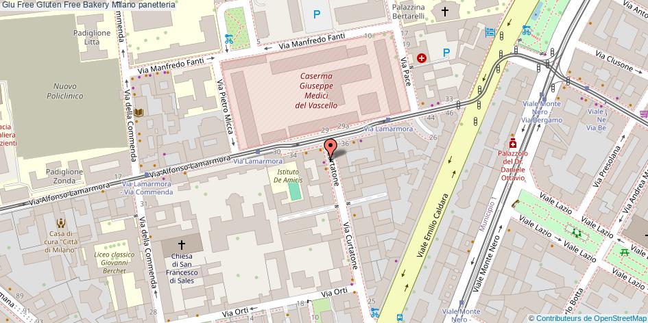 Mappa Glu Free Gluten Free Bakery panetteria Milano