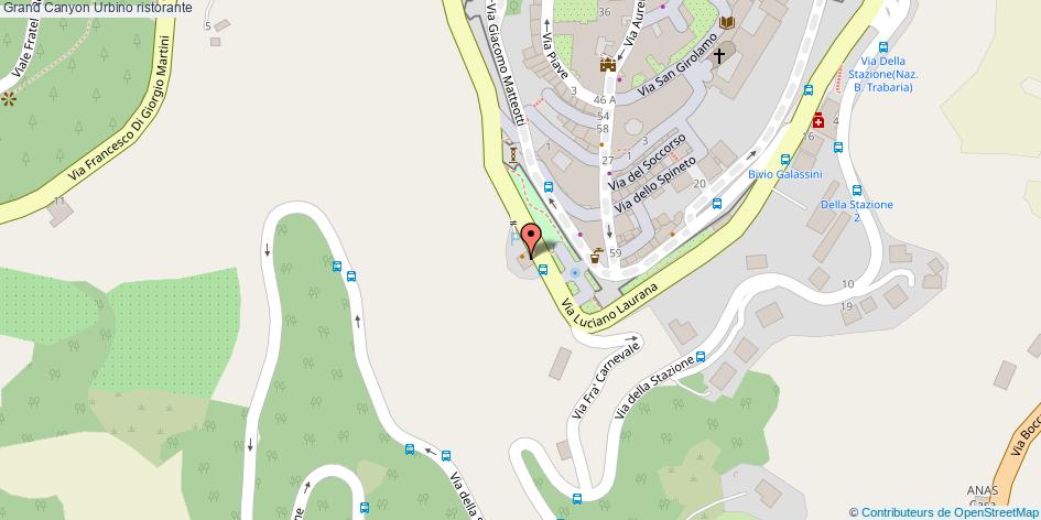 Mappa Grand Canyon ristorante Urbino