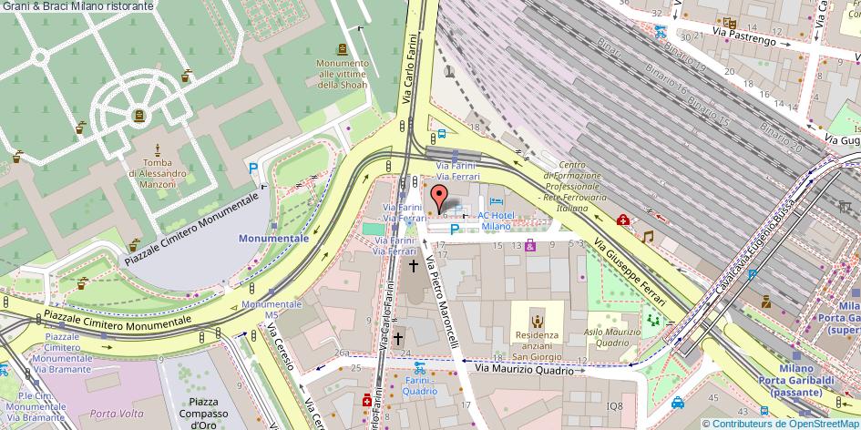 Mappa Grani & Braci ristorante Milano
