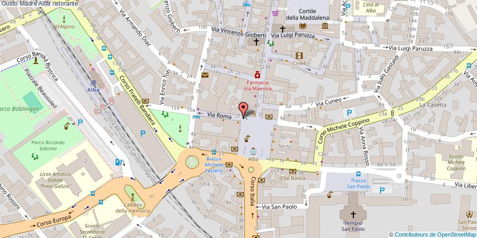 Mappa Gusto Madre ristorante Alba