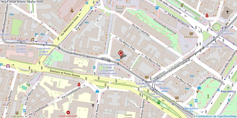 Mappa Heart Hotel Milano hotel Milano