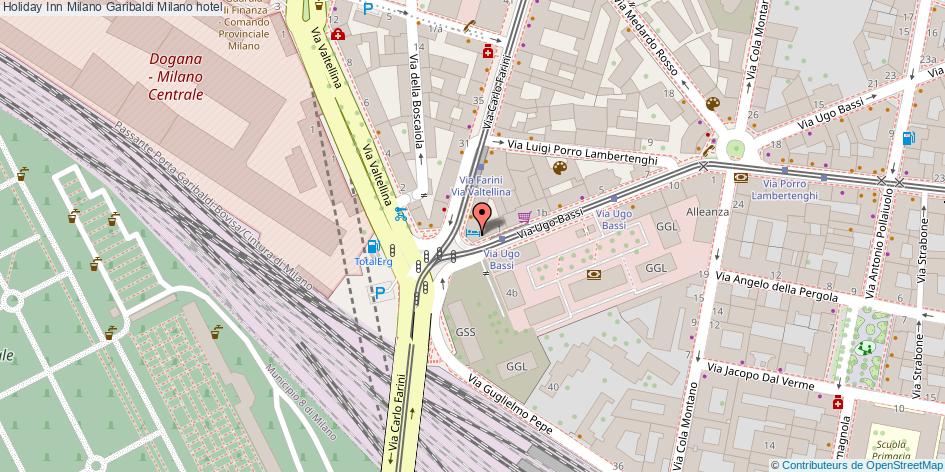 Mappa Holiday Inn Milano Garibaldi hotel Milano