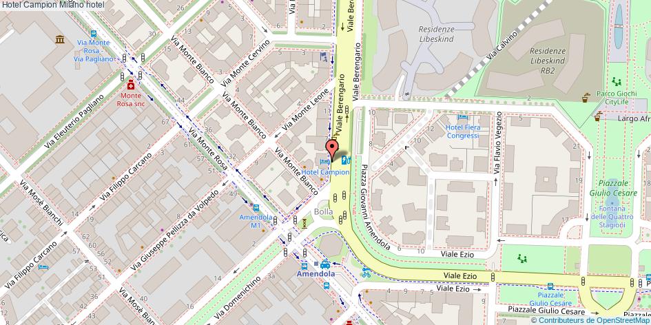 Mappa Hotel Campion hotel Milano