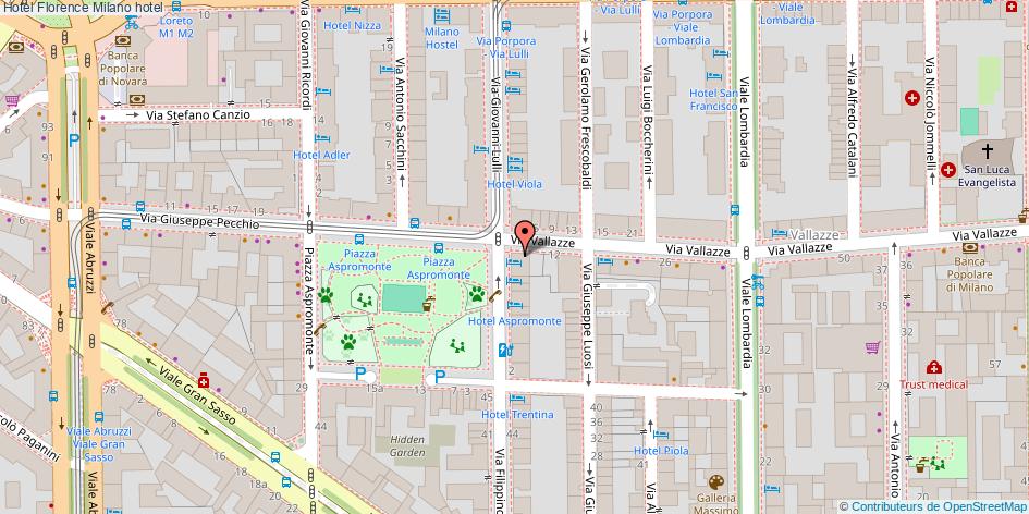 Mappa Hotel Florence hotel Milano