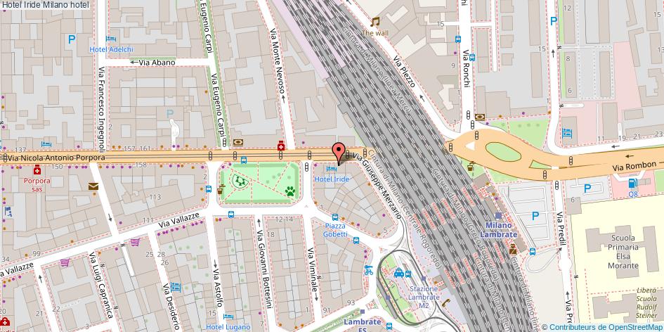 Mappa Hotel Iride hotel Milano