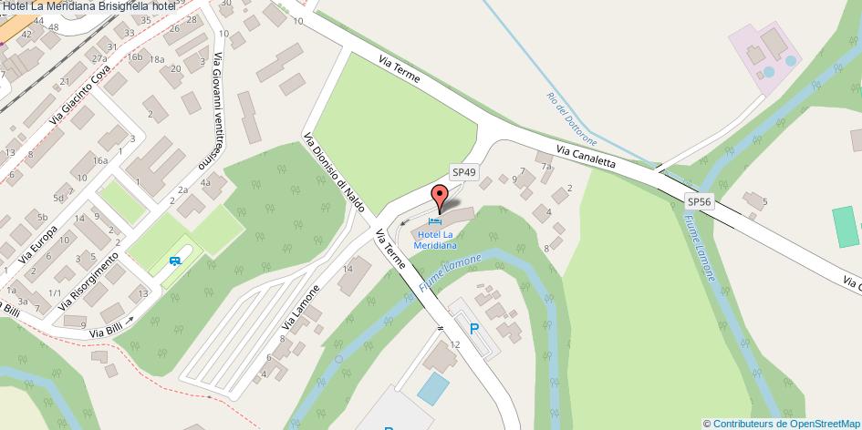 Mappa Hotel La Meridiana hotel Brisighella