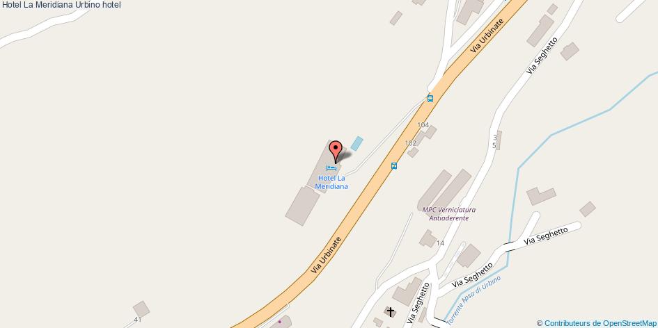 Mappa Hotel La Meridiana hotel Urbino