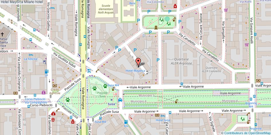 Mappa Hotel Mayorca hotel Milano