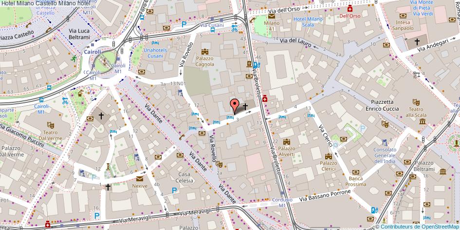 Mappa Hotel Milano Castello hotel Milano