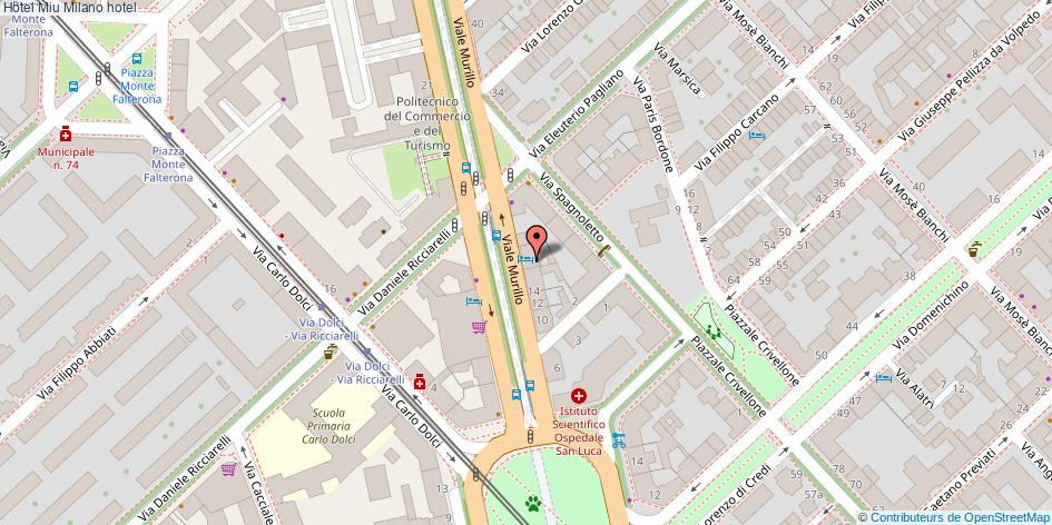Mappa Hotel Miu hotel Milano