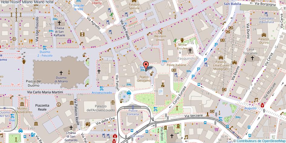 Mappa Hotel Nuovo Milano hotel Milano