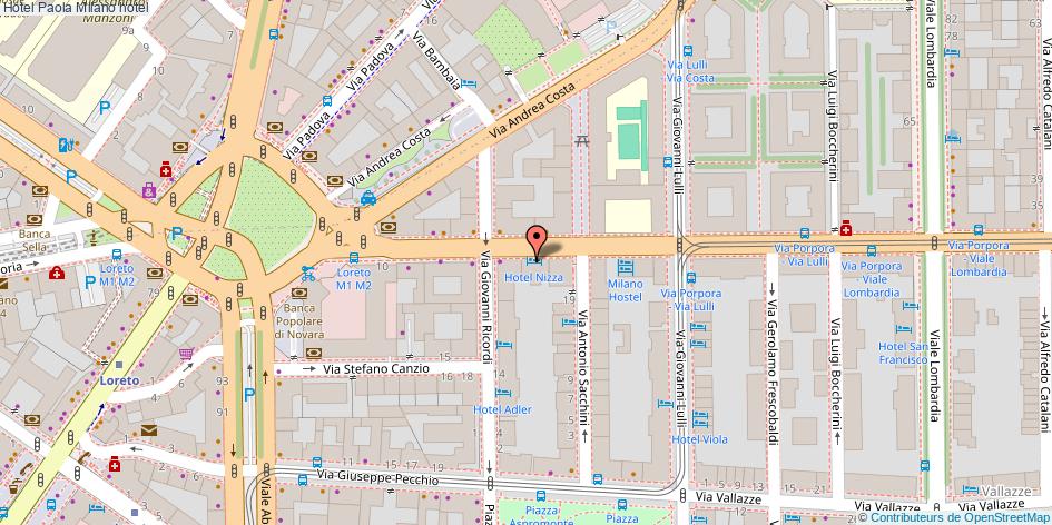 Mappa Hotel Paola hotel Milano