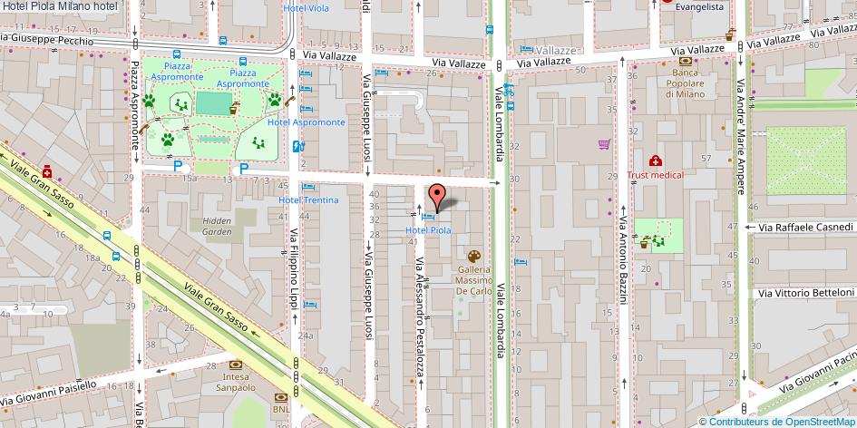 Mappa Hotel Piola hotel Milano