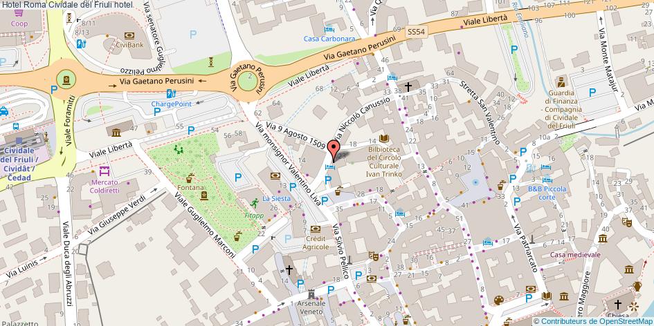 Mappa Hotel Roma hotel Cividale del Friuli