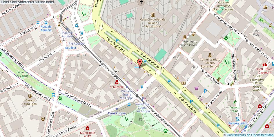 Mappa Hotel Sant'Ambroeus hotel Milano