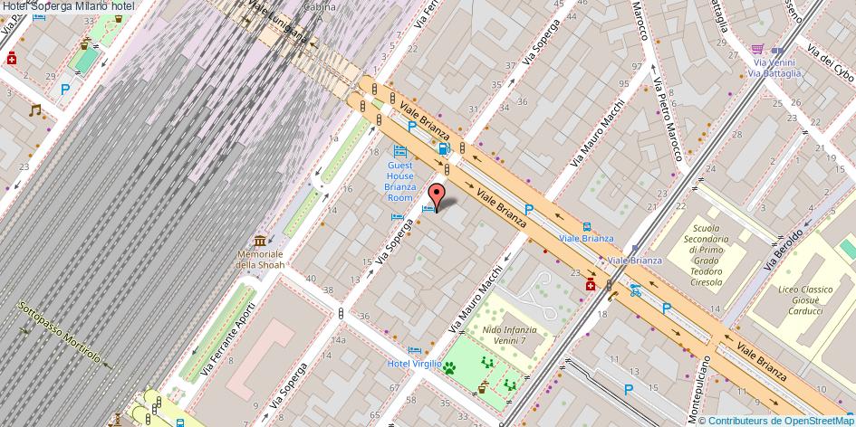 Mappa Hotel Soperga hotel Milano