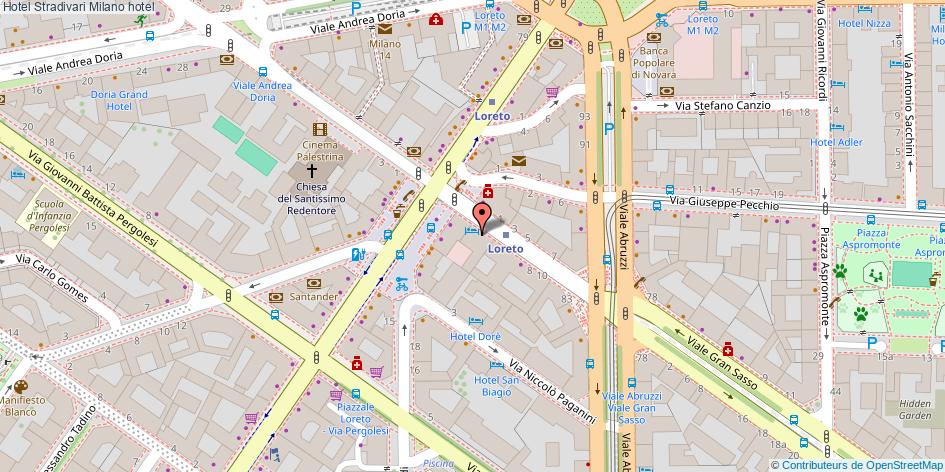 Mappa Hotel Stradivari hotel Milano
