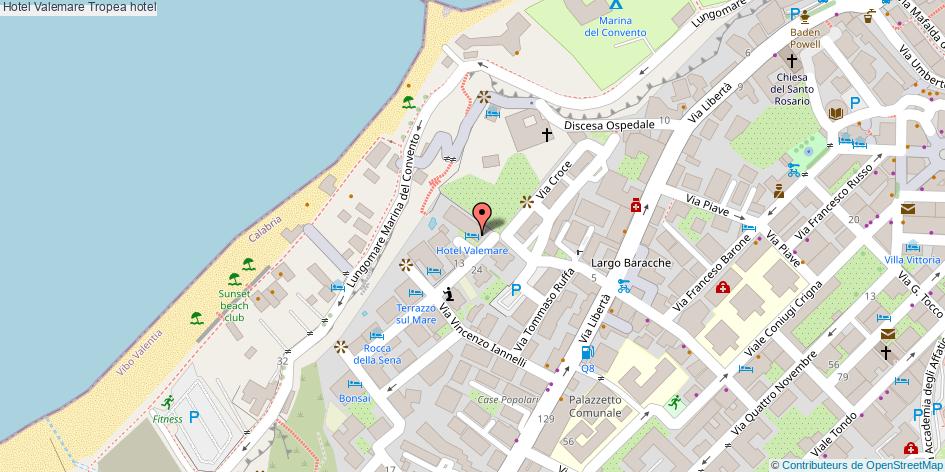 Mappa Hotel Valemare hotel Tropea