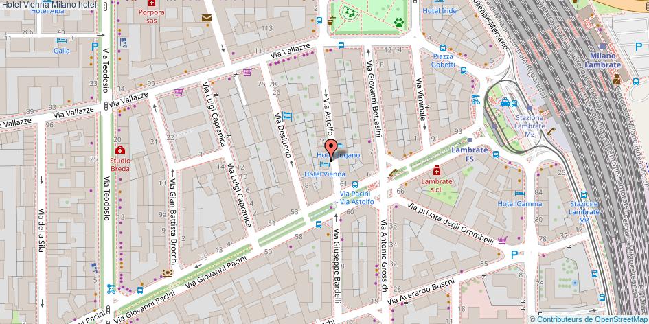 Mappa Hotel Vienna hotel Milano