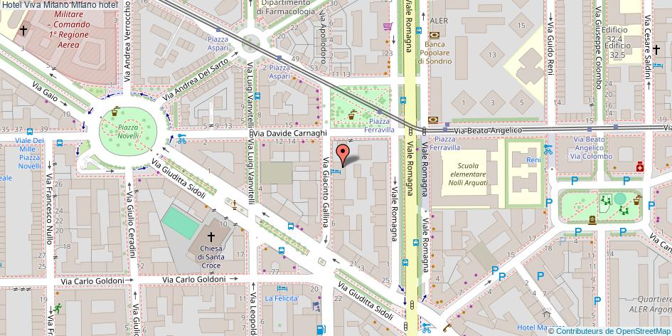 Mappa Hotel Viva Milano hotel Milano